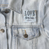 Love Altijd Trusts Rustic Metal Vierkante Button 5,1 Cm (In situ)