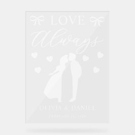 Love Always Custom Wedding Acryl Bord