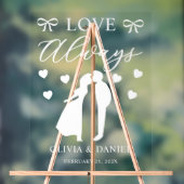 Love Always Custom Wedding Acryl Bord (Neutraal)