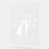 Love Always Custom Wedding Acryl Bord (Hoek)