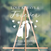 Love Always & Forever Personalized Wedding Acryl Bord (Neutraal)