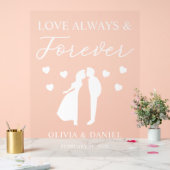 Love Always & Forever Personalized Wedding Acryl Bord (Huwelijk)