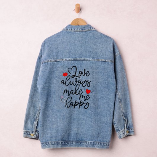 Love always make me happy denim jacket (Hangar)