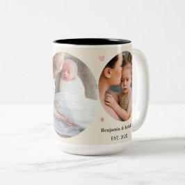 Love Always – Mom & Dad 3-Photo Mug Gift Tweekleurige Koffiemok