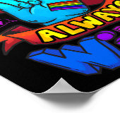 Love Always Wins Asl Deaf Awareness Gay Pride Lgbt Poster (Hoek)