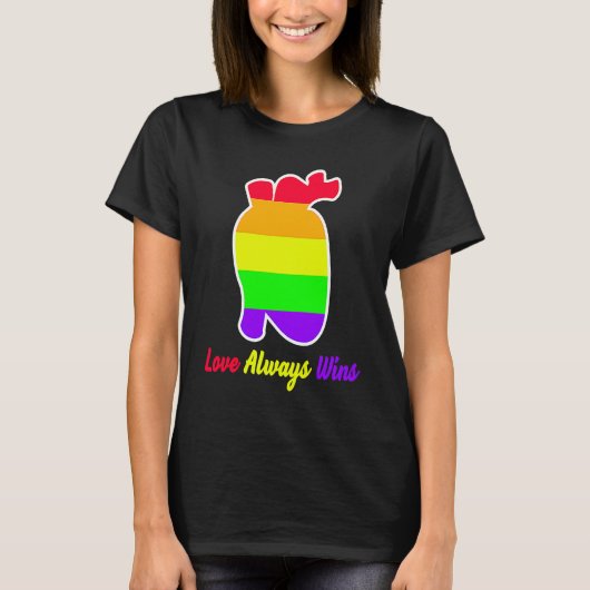 Love Always wins national equality LGBT LGBTQ Prid T-shirt (Voorkant)