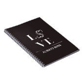 LOVE ALWAYS WINS NOTITIEBOEK (Rechterzijde)