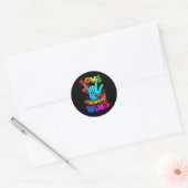 Love Always wint ASL Deaf Awareness Gay Pride LGB Ronde Sticker (Envelop)