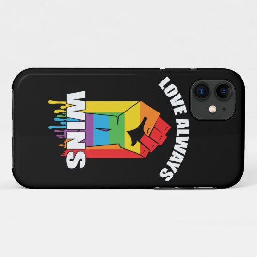 Love Always wint Gay LGBT Case-Mate iPhone Case (Achterkant (horizontaal))