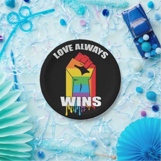 Love Always wint Gay LGBT Papieren Bordje (Feest)