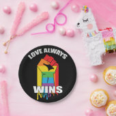 Love Always wint Gay LGBT Papieren Bordje (Feest)