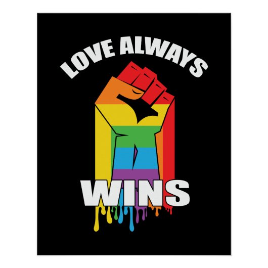 Love Always wint Gay LGBT Perfect Poster (Voorkant)