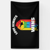 Love Always wint Gay LGBT Spandoek (Verticaal)