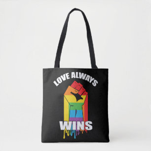 Love Always wint Gay LGBT Tote Bag