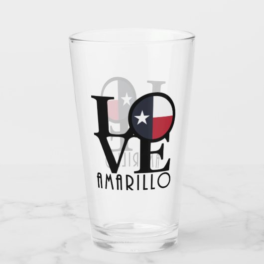LOVE Amarillo Texas Glas (Achterkant)