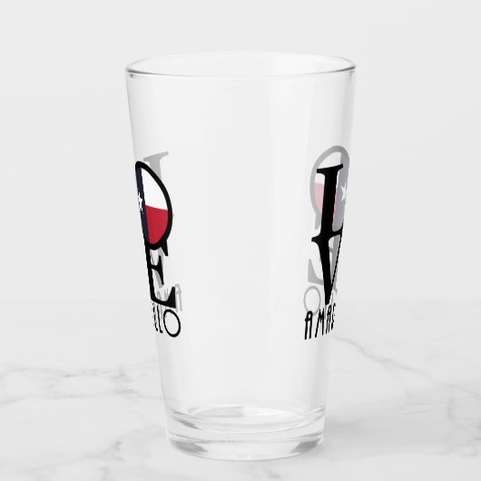 LOVE Amarillo Texas Glas (Links)