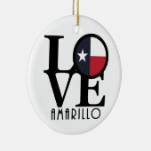 LOVE Amarillo Texas Keramisch Ornament (Rechts)