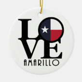 LOVE Amarillo Texas Keramisch Ornament (Voorkant)
