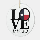 LOVE Amarillo Texas Keramisch Ornament (Links)