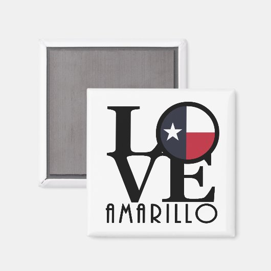 LOVE Amarillo Texas Magneet (Voorkant / Achterkant)