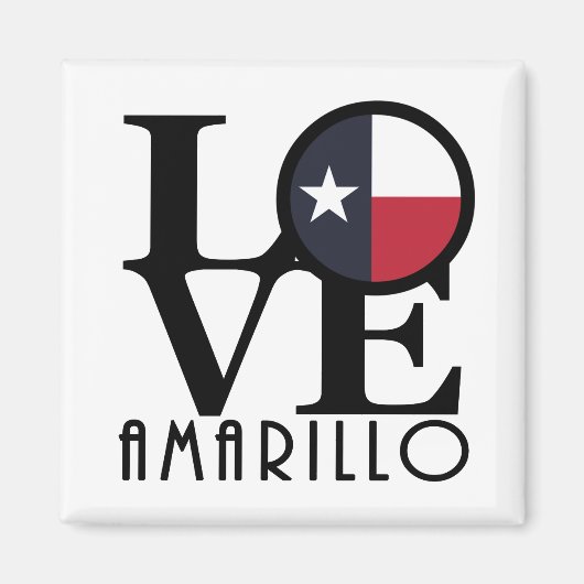 LOVE Amarillo Texas Magneet (Voorkant)