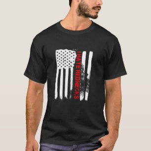 Love America I Hate Rednecks Funny USA Vlag Gift T-shirt