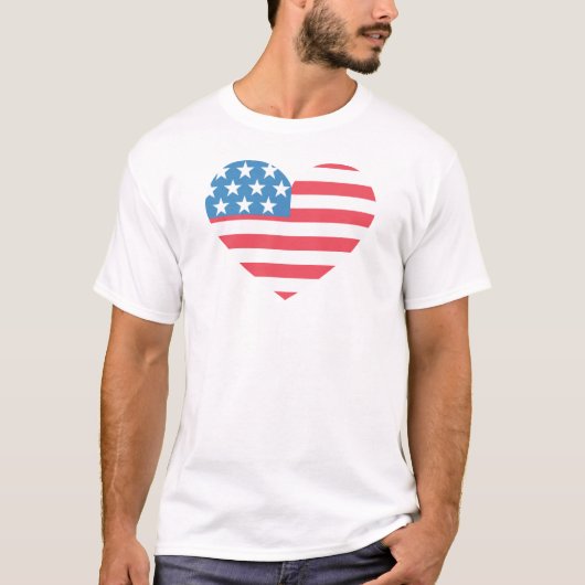 Love America Independence Day 4e juli T-shirt (Voorkant)