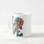 LOVE America Onafhankelijkheidsdag Koffiemok (Voorkant links)