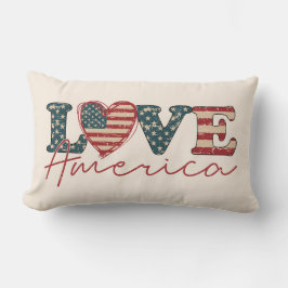 LOVE America Onafhankelijkheidsdag Kussen