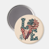 LOVE America Onafhankelijkheidsdag Magneet (Voorkant / Achterkant)