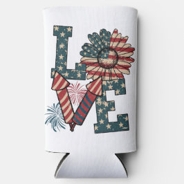 LOVE America Onafhankelijkheidsdag Seltzer Blikjeskoeler