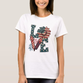 LOVE America Onafhankelijkheidsdag T-shirt