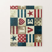 Love America Patriotic Legpuzzel (Verticaal)