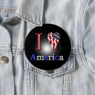Love America Ronde Button 4,0 Cm