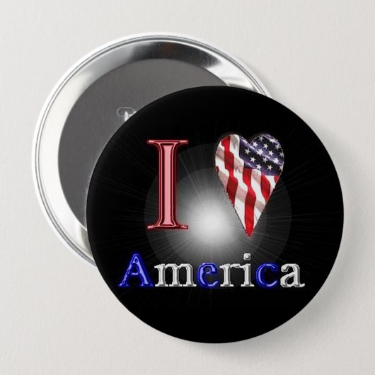 Love America Ronde Button 4,0 Cm (Voorkant /achterkant)