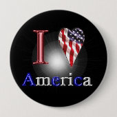 Love America Ronde Button 4,0 Cm (Voorkant)