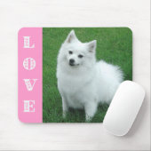 Love American Eskimo Puppy Dog Mousepad Muismat (Met muis)