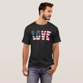 Love American Flag T-shirt (Voorkant volledig)