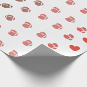 Love American Football - Gridiron Fans Heart Cadeaupapier (Hoek)