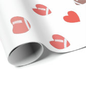Love American Football - Gridiron Fans Heart Cadeaupapier (Rol Hoek)