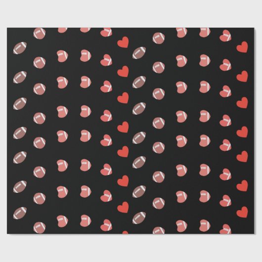 Love American Football - Gridiron Fans Heart Cadeaupapier (Vlak)