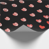 Love American Football - Gridiron Fans Heart Cadeaupapier (Hoek)