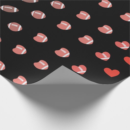 Love American Football - Gridiron Fans Heart Cadeaupapier (Hoek)