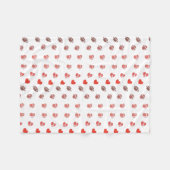 Love American Football - Gridiron Fans Heart Fleece Deken (Voorkant (Horizontaal))