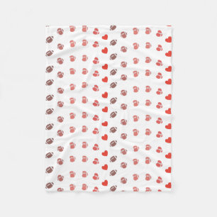 Love American Football - Gridiron Fans Heart Fleece Deken