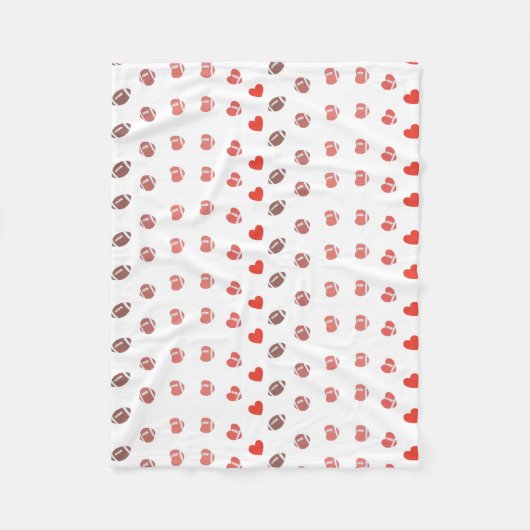 Love American Football - Gridiron Fans Heart Fleece Deken (Voorkant)