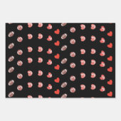 Love American Football - Gridiron Fans Heart Inpakpapier Vel (Voorkant 3)