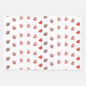 Love American Football - Gridiron Fans Heart Inpakpapier Vel (Voorkant 3)