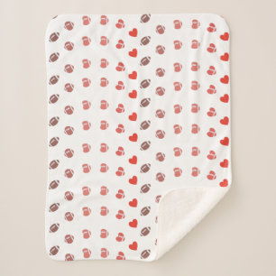 Love American Football - Gridiron Fans Heart Sherpa Deken
