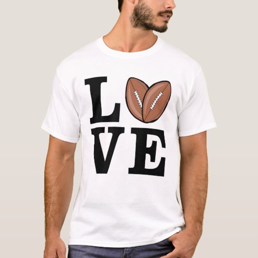 Love American Football T-shirt (Voorkant)